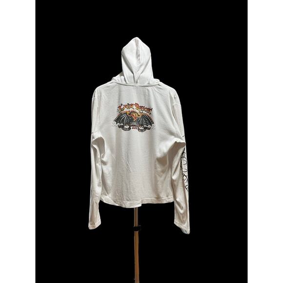 Biketoberfest Daytona Women M Hoodie Bikercore Tattoo Style Sweatshirt Bat Logo - Picture 16 of 16